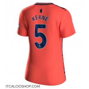 Everton Michael Keane #5 Seconda Maglia Femmina 2023-24 Manica Corta